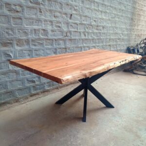 Café and Restaurant Dining Table, Live Edge Acacia Dining Table